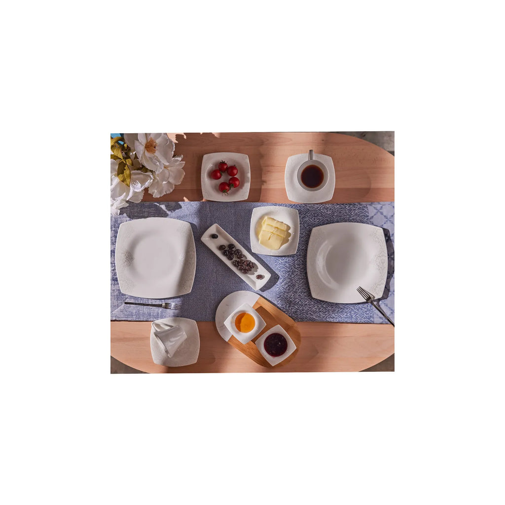 Service Petit Déjeuner Karaca Fine Pearl Helen, 26 pièces carrées/rectangulaires