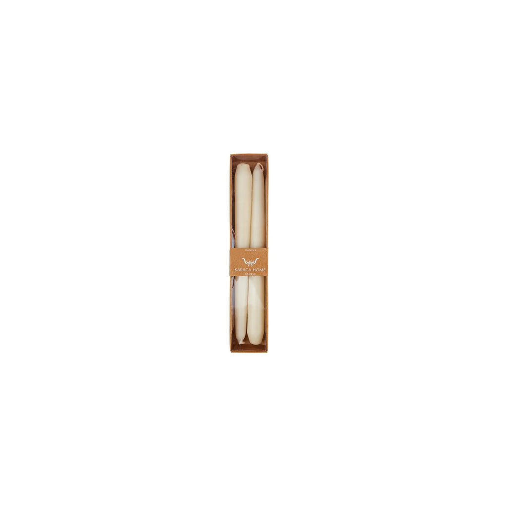 Bougie longue Karaca, 24 cm, 2 pièces, écru