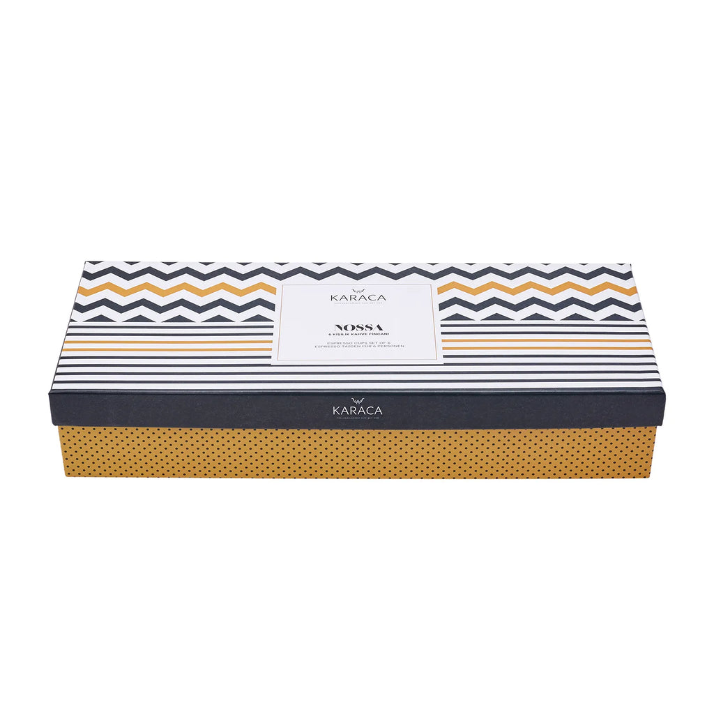 Coffret de tasses à expresso/moka Karaca Nossa pour 6 personnes, 12 pièces
