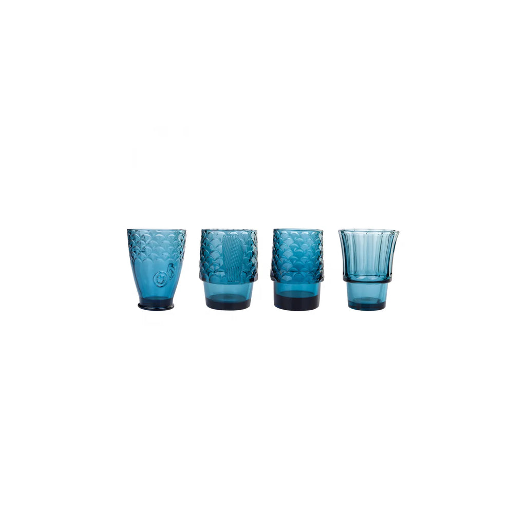KARACA FISH 4 VERRES BOISSON, BLEU
