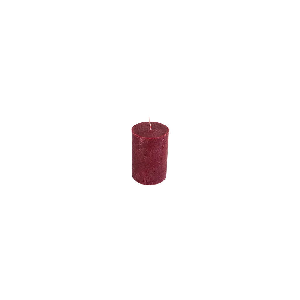 Bougie Karaca bordeaux, 6,5x10 cm, cylindre