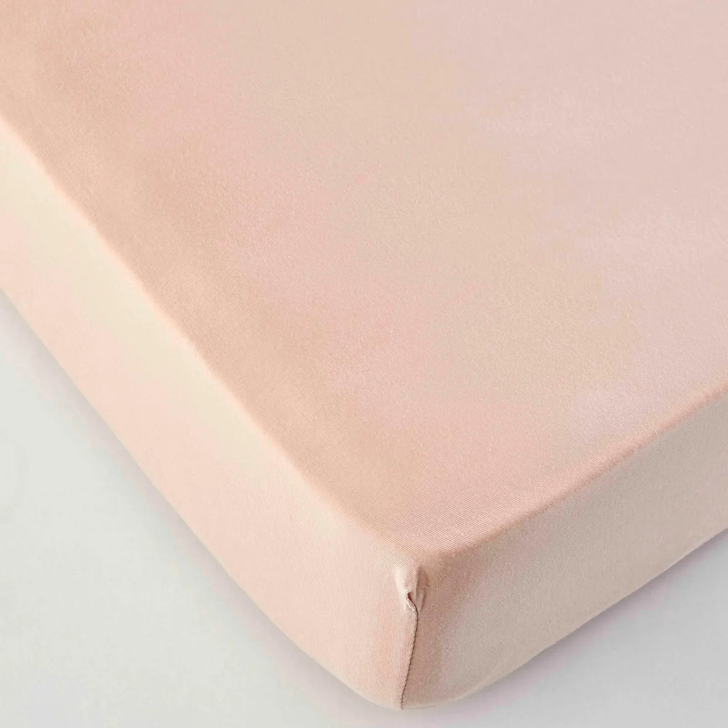 Draps-housse Karaca Home Jersey couleur saumon, 120x200 cm + 30 cm, certifié Oeko-Tex