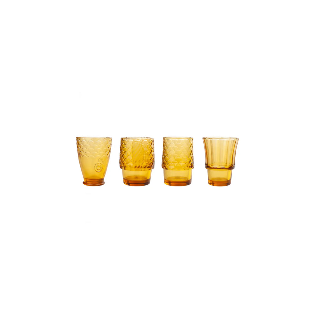 KARACA FISH 4 VERRES BOISSON, AMBRE