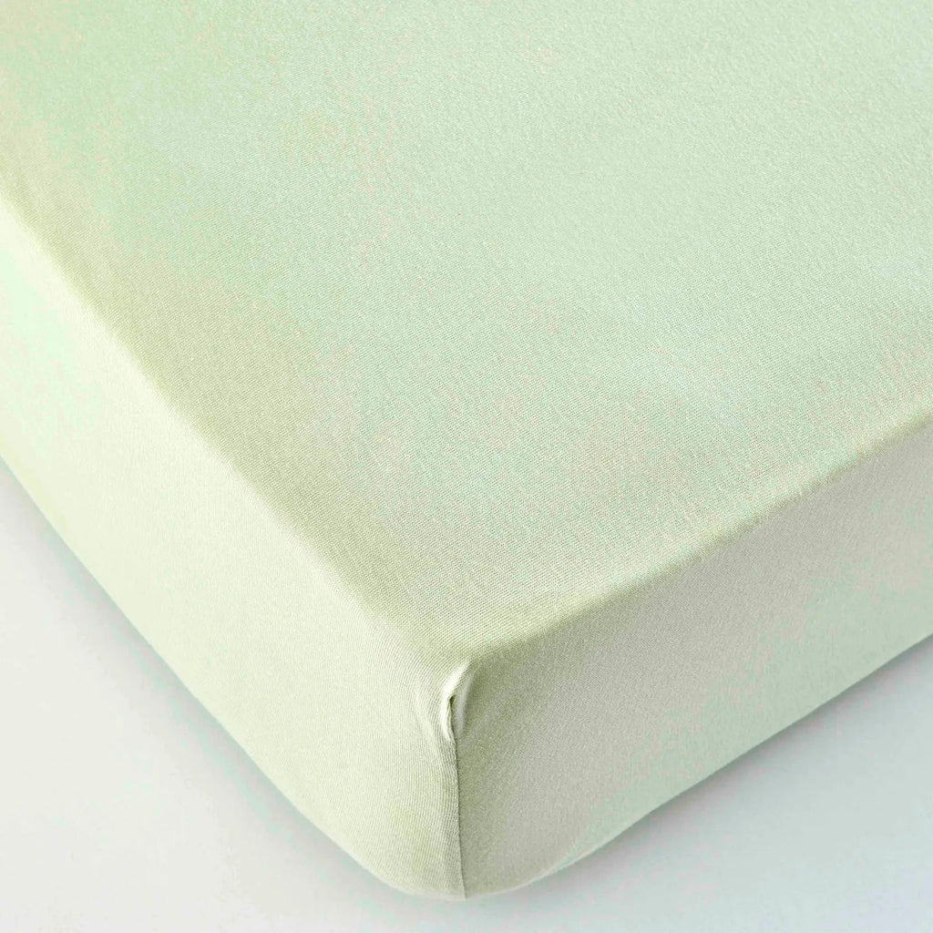 Draps-housse Karaca Home Jersey vert olive, 120x200 cm + 30 cm, certifié Oeko-Tex