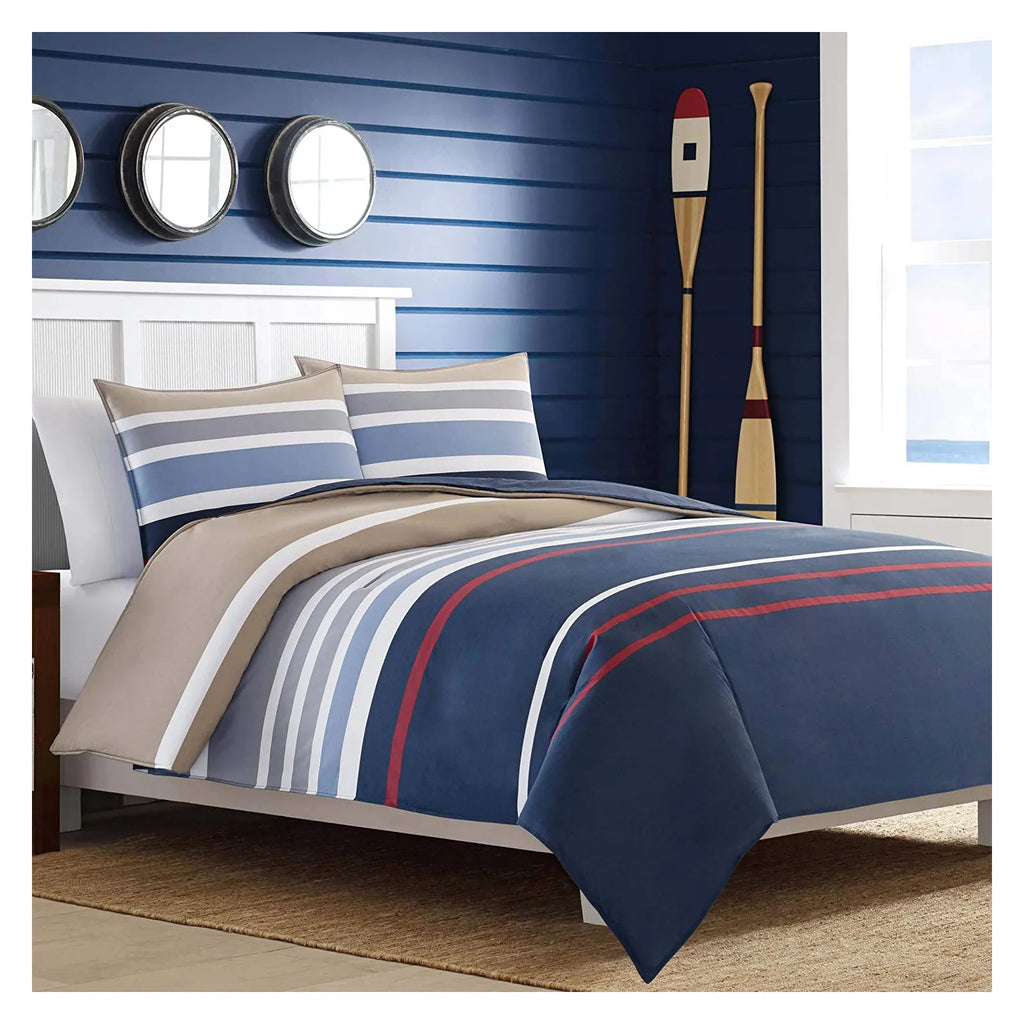 Nautica Bradford Housse de Couette Double, 200x200, 2x80x80
