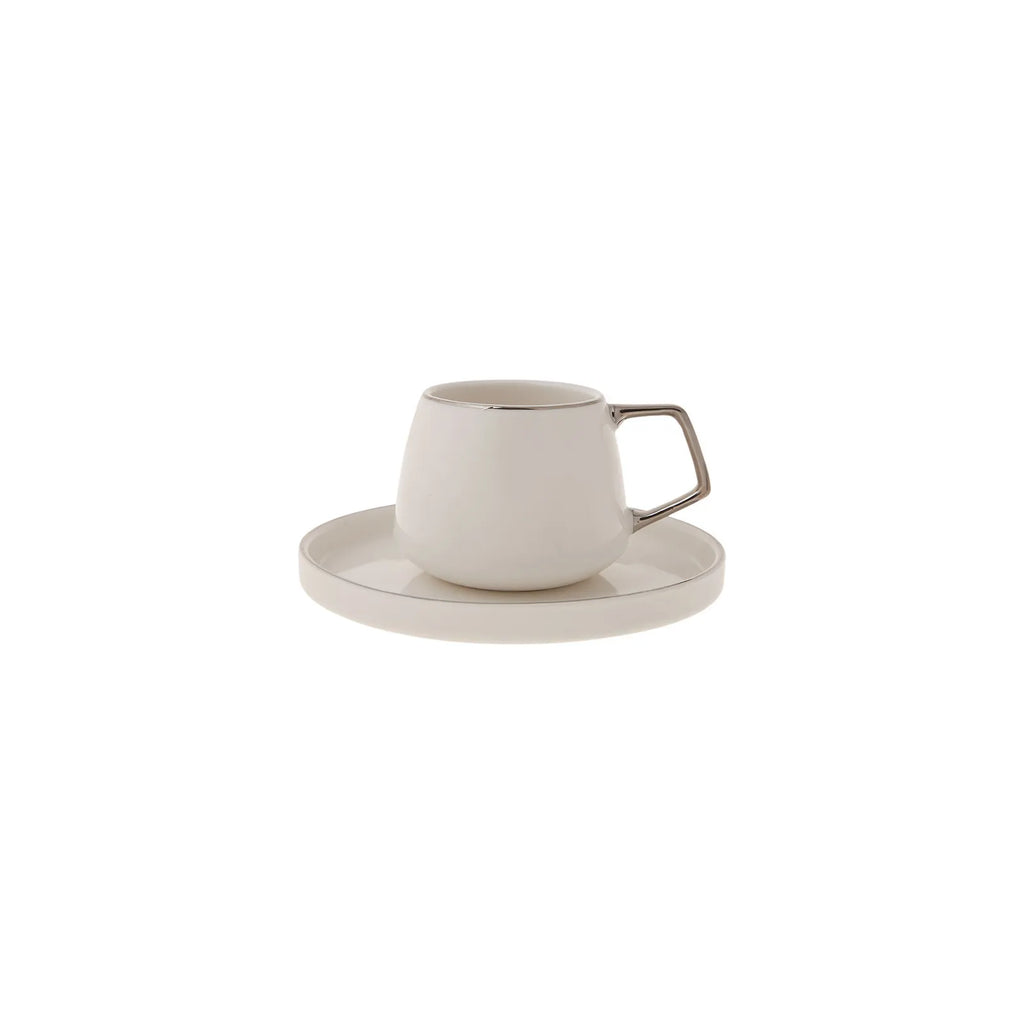 Coffret de tasses à café Karaca Streamline Saturn Platinum pour 6 personnes