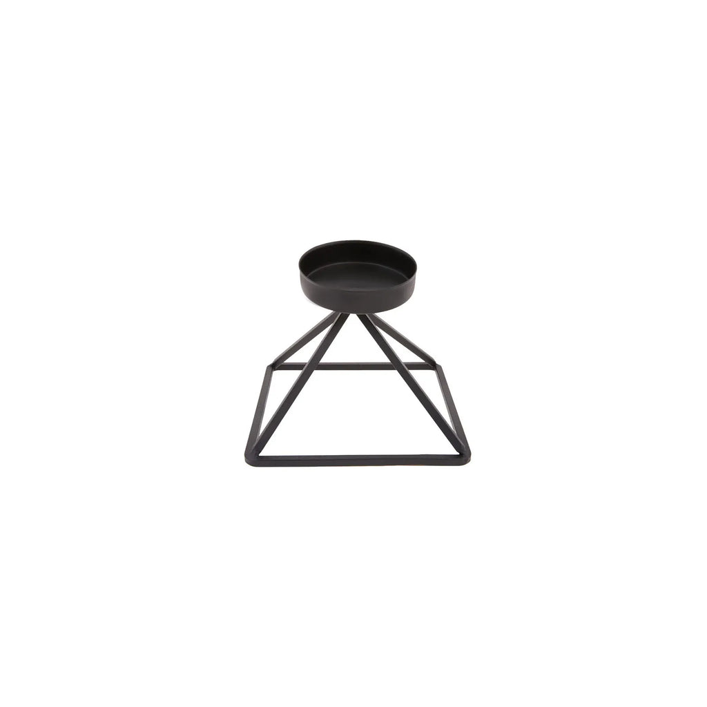 Bougeoir Géométrie Karaca Home 13x13cm, noir