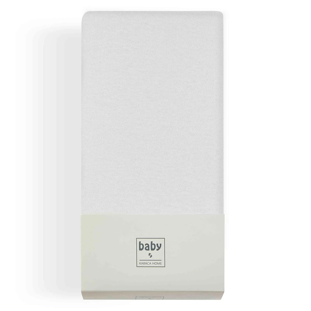 Drap-housse Karaca Home Jersey White 70x140 cm + 20 cm Oeko-Tex Certifié