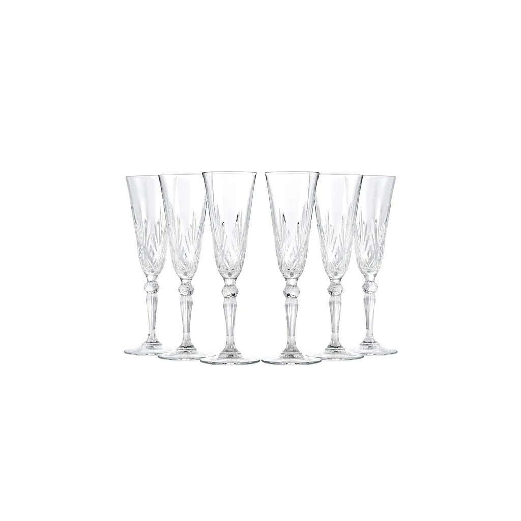 Verre à champagne Rcr Melodia 6 pièces, 160 ml