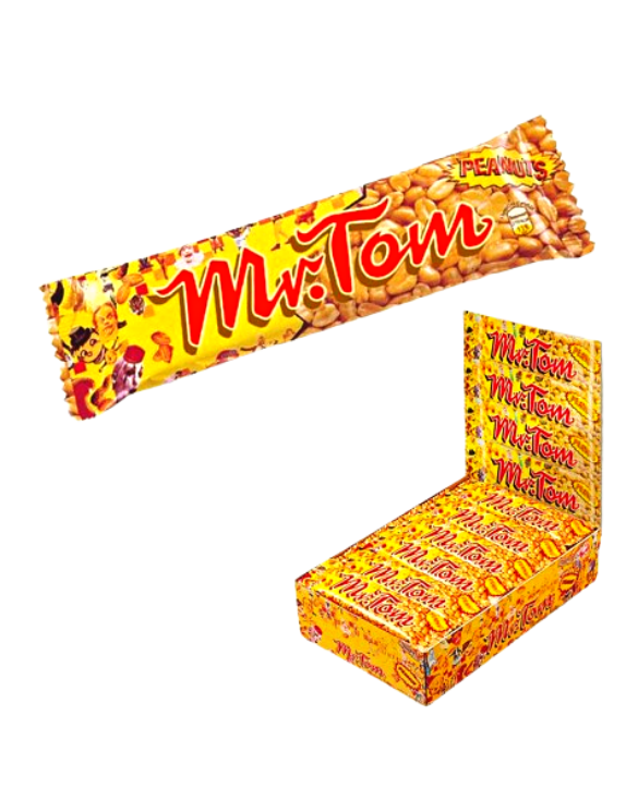 Barre de cacahuètes grillé enrobée de caramel 40gr