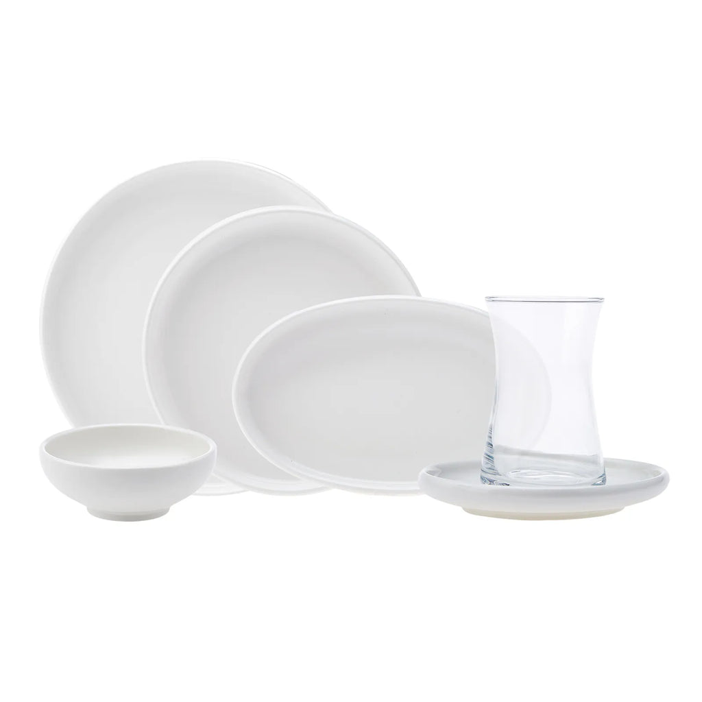 Service Petit Déjeuner Karaca Cordelia en porcelaine pour 6 personnes, 26 pièces