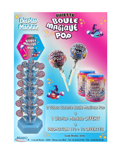 Boule Magique Pop Sucette Manège 30g