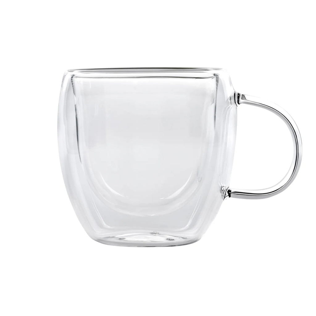 Tasses Karaca à double paroi en verre borosilicate avec anse pour 2 personnes, 150 ml