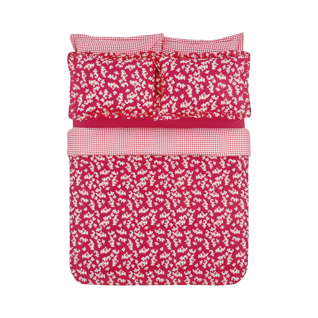 Set de literie Karaca Home Carlo 100% Coton Taille Double Rouge