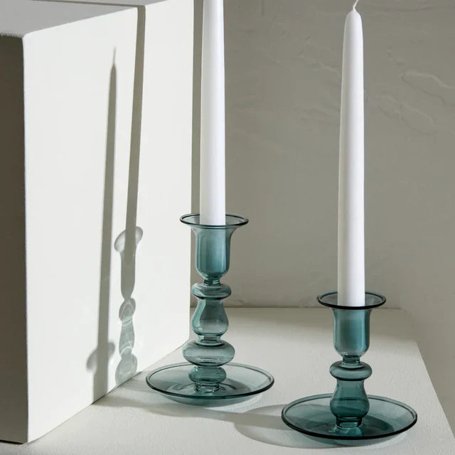 Karaca Home Porte-Bougie en Verre Alyce Vert 10x10 cm