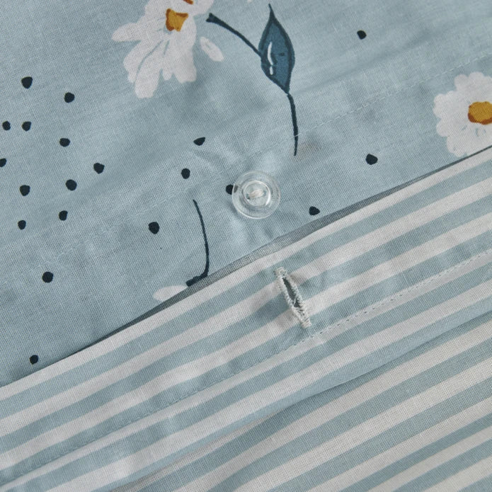 Ensemble de Couette Karaca Home Daisy 100% Coton, Double, Menthe