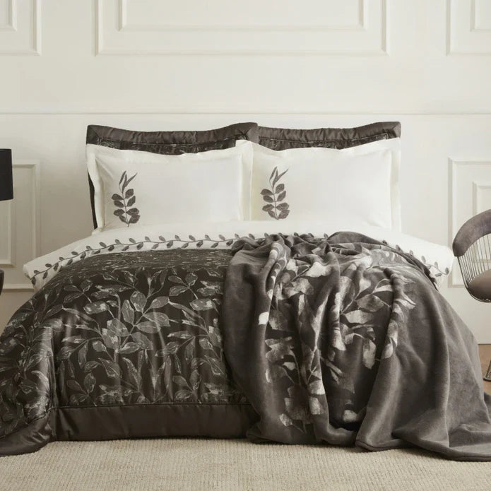 Karaca Home Gardenia Set de Mariage 8 Pièces Anthracite