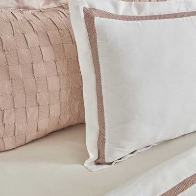 Karaca Home White Collection Bride Carina Coffret Mariage 8 Pièces 80 Fils 100 % Coton Rose Poudré
