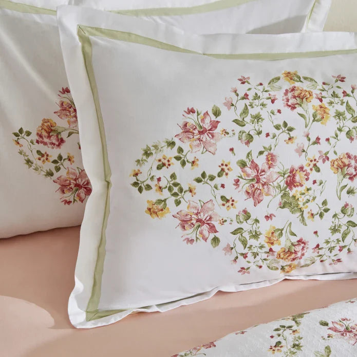 Karaca Home Emilie Ensemble de Plaid 100% Coton Double Taille Rose