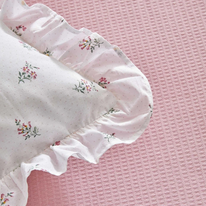 Karaca Home Lidya Ensemble de Plaid 100% Coton Double Taille Poudré