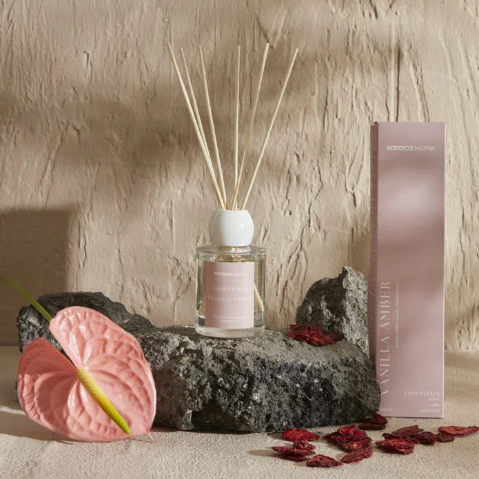Karaca Home Essentials Parfum d'intérieur Vanille Ambre avec bâtonnets 100 ml