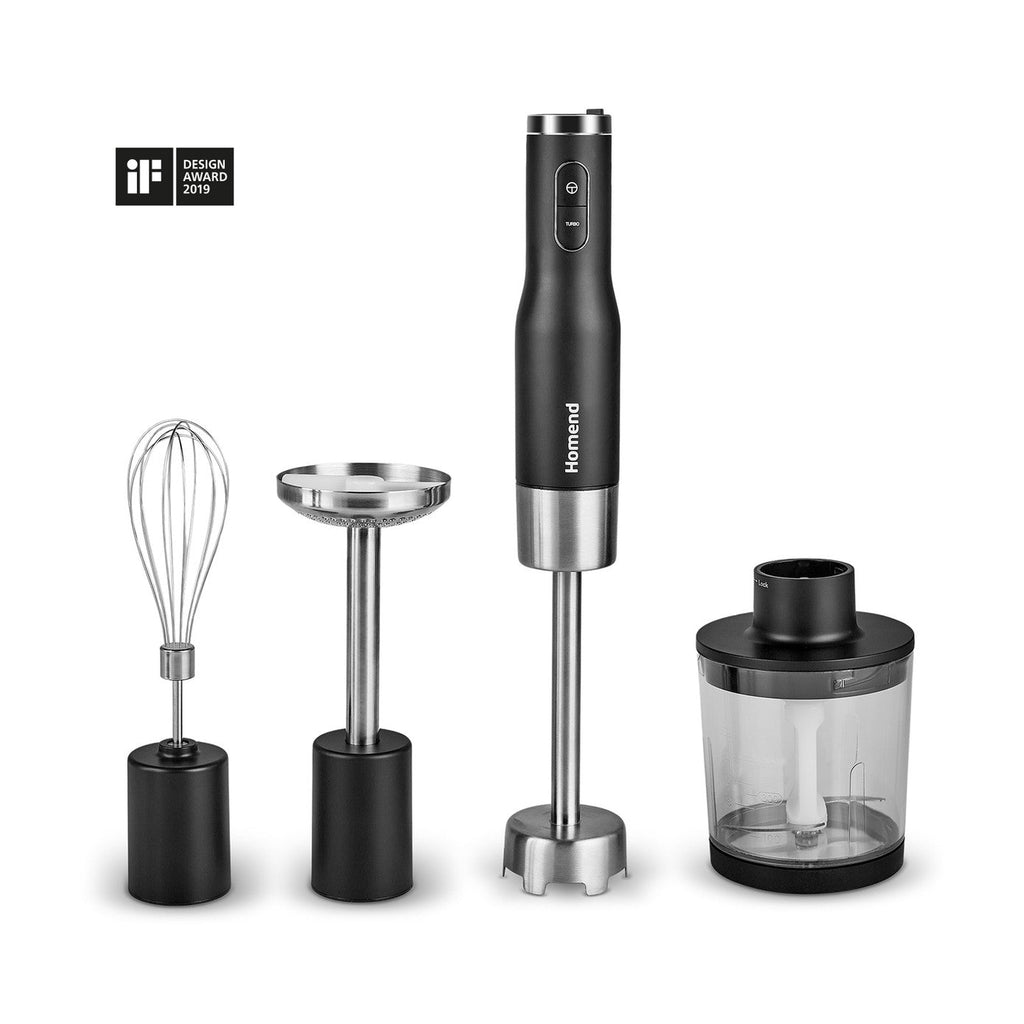 Homend Artfood 1925h Set Mixeur Plongeant Noir