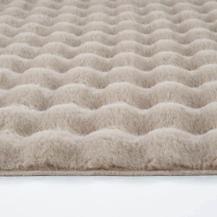 Kaşmir Halı 7/24 Cosy Premium Bubble Beige Ovale 100x150 cm
