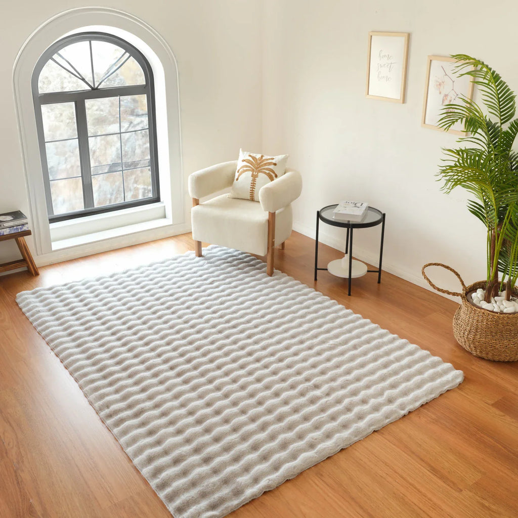 Tapis en Cachemire 7/24 Cosy Premium Bubble Gris Clair 120x180 cm