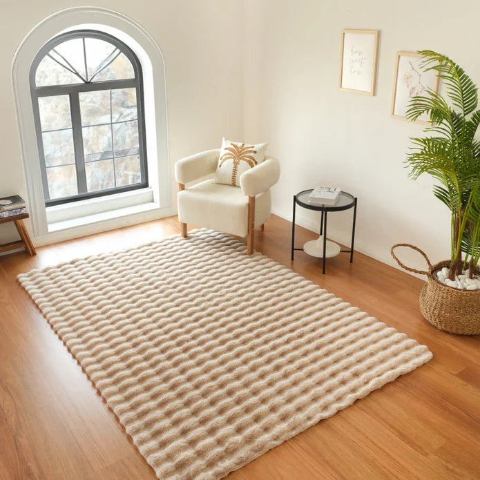 Tapis en Cachemire 7/24 Cosy Premium Bubble Beige 100x150 cm