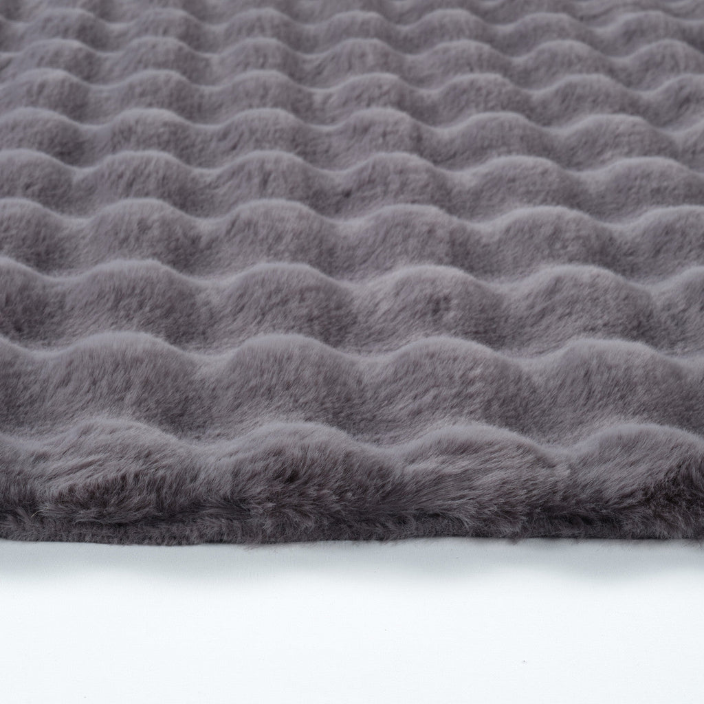 Tapis en Cachemire 7/24 Cosy Premium Bubble Anthracite 80x150 cm