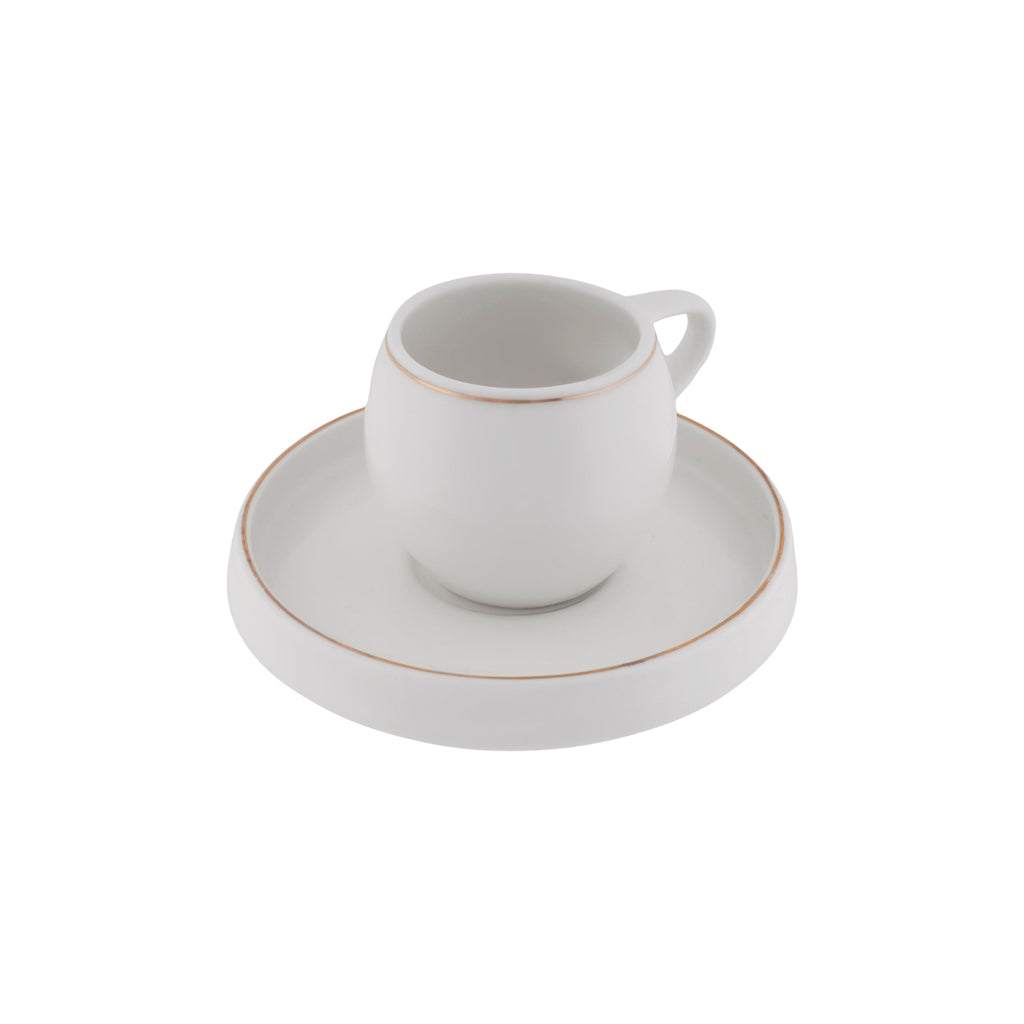 Service à Tasses à Café Karaca Streamline Sunset 6 Pièces pour 6 Personnes, 100 ml