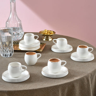Service à Tasses à Café Karaca Streamline Sunset 6 Pièces pour 6 Personnes, 100 ml