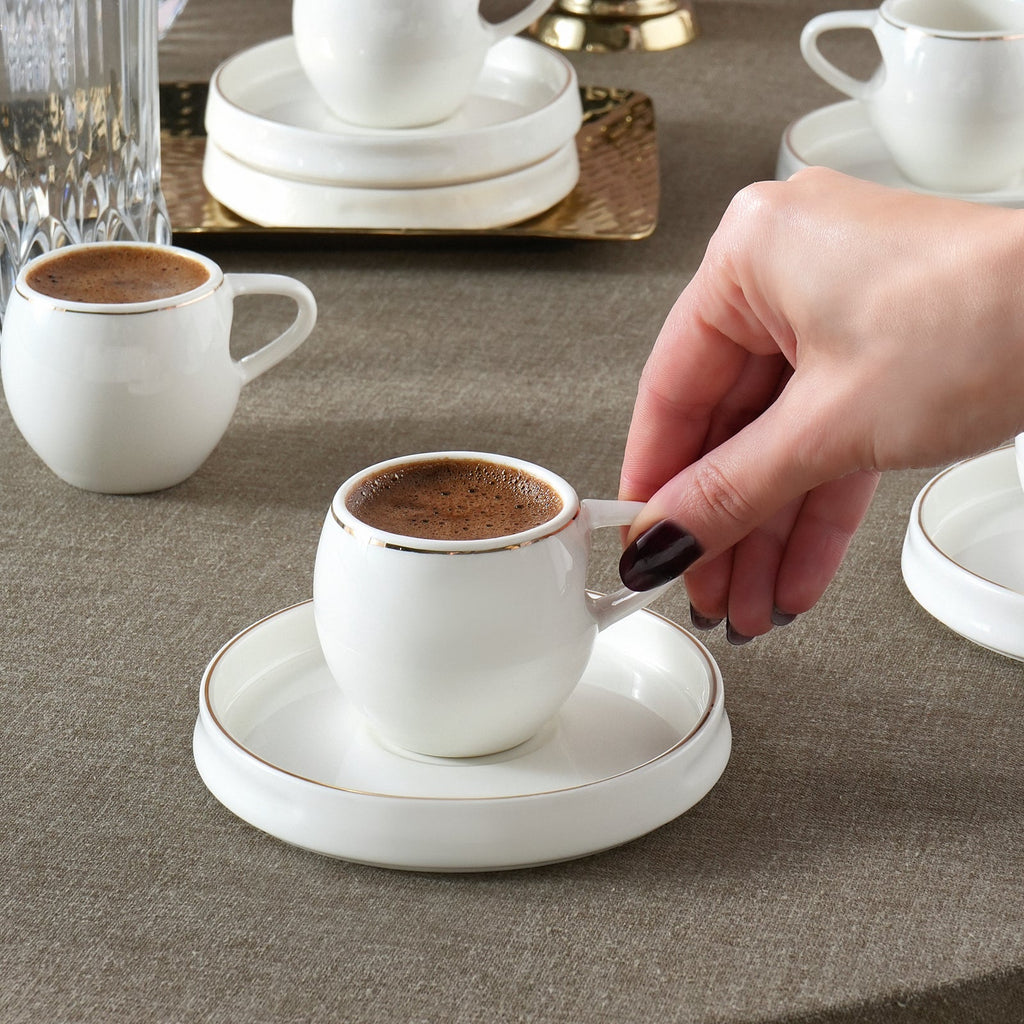 Service à Tasses à Café Karaca Streamline Sunset 6 Pièces pour 6 Personnes, 100 ml
