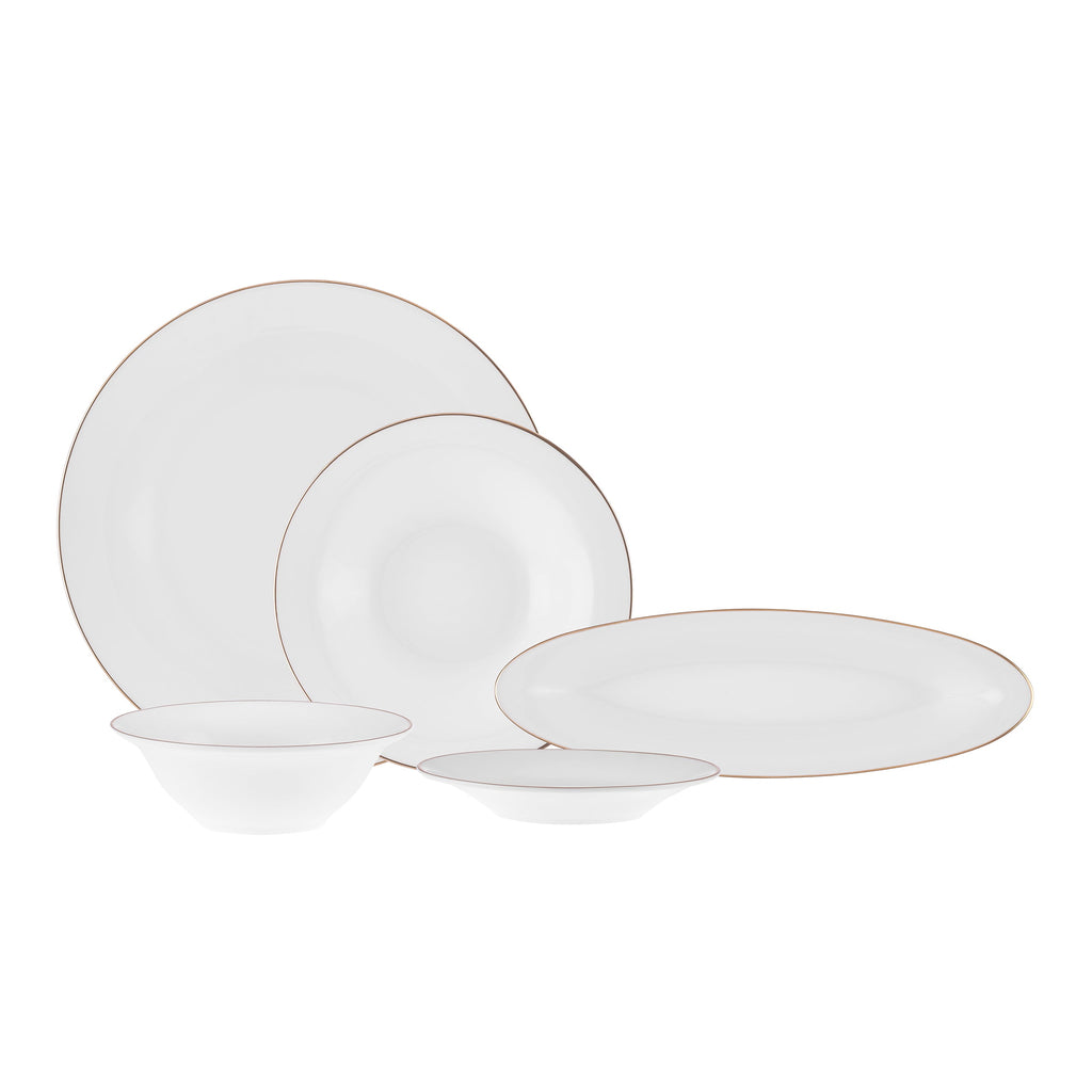 Set de Petit Déjeuner Karaca Fine Pearl New Fame pour 6 Personnes, 26 Pièces – Or