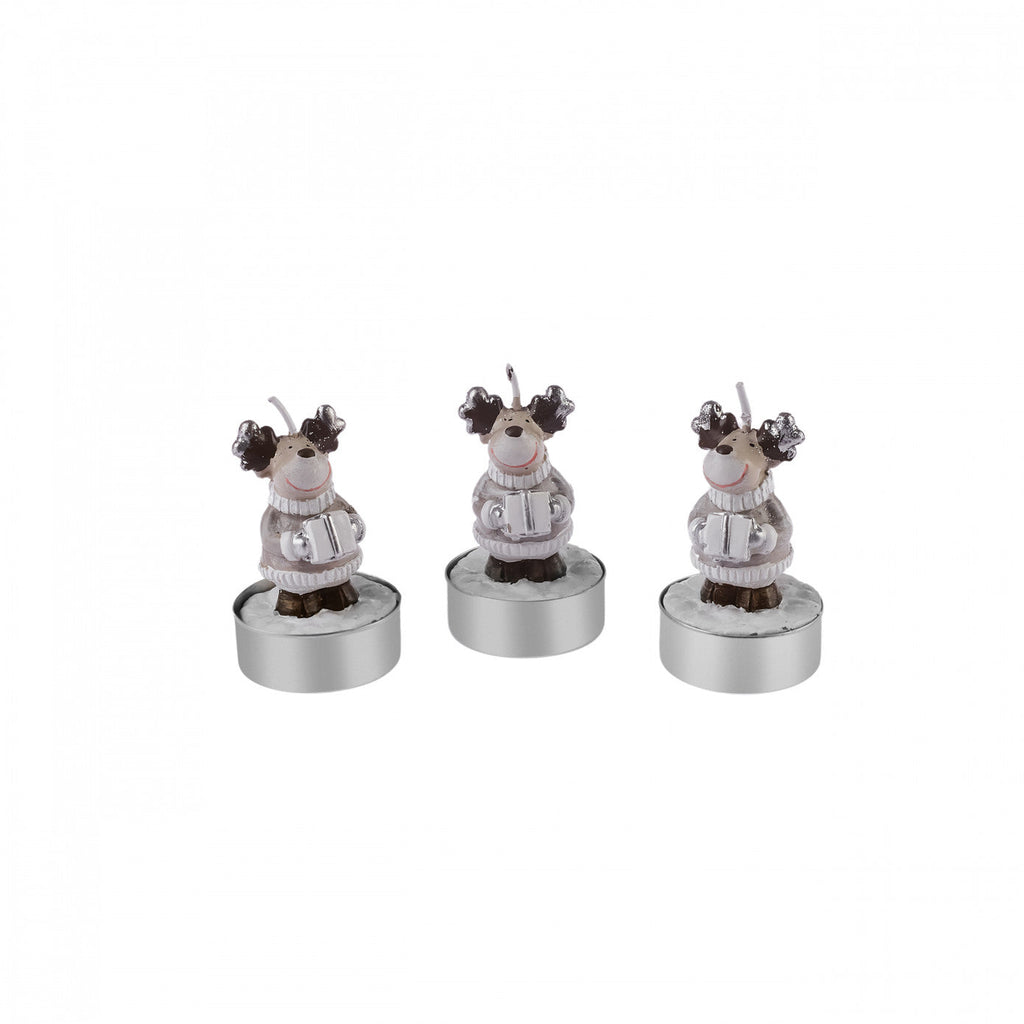 Karaca Home New Year&nbsp; Bougie chauffe-plat 3 pièces Renne 14x9,3x6 cm