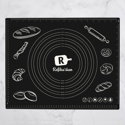 Karaca Refika's Tapis de roulage avec échelle de mesure – Silpat 40x50 cm