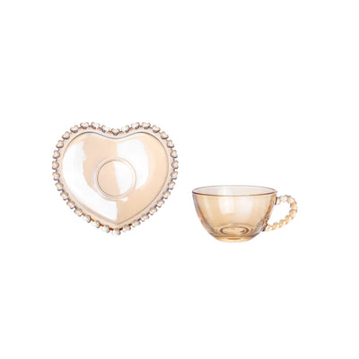 Karaca Glory Amber set de tasse à café individuelle, 80 ml