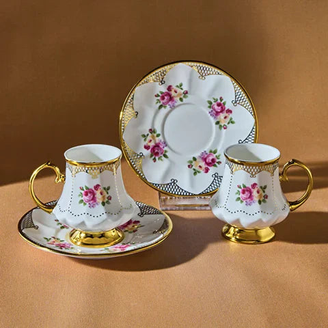 Karaca Nermin Ensemble De 2 Tasses À Café Pour 2 Personnes, 85 Ml