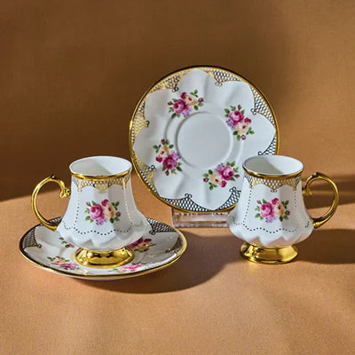 Karaca Nermin Ensemble De 2 Tasses À Café Pour 2 Personnes, 85 Ml