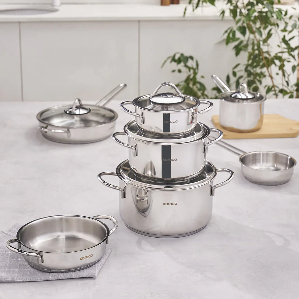 Ensemble de Cuisson en Acier Karaca Ada 12 Pièces V2