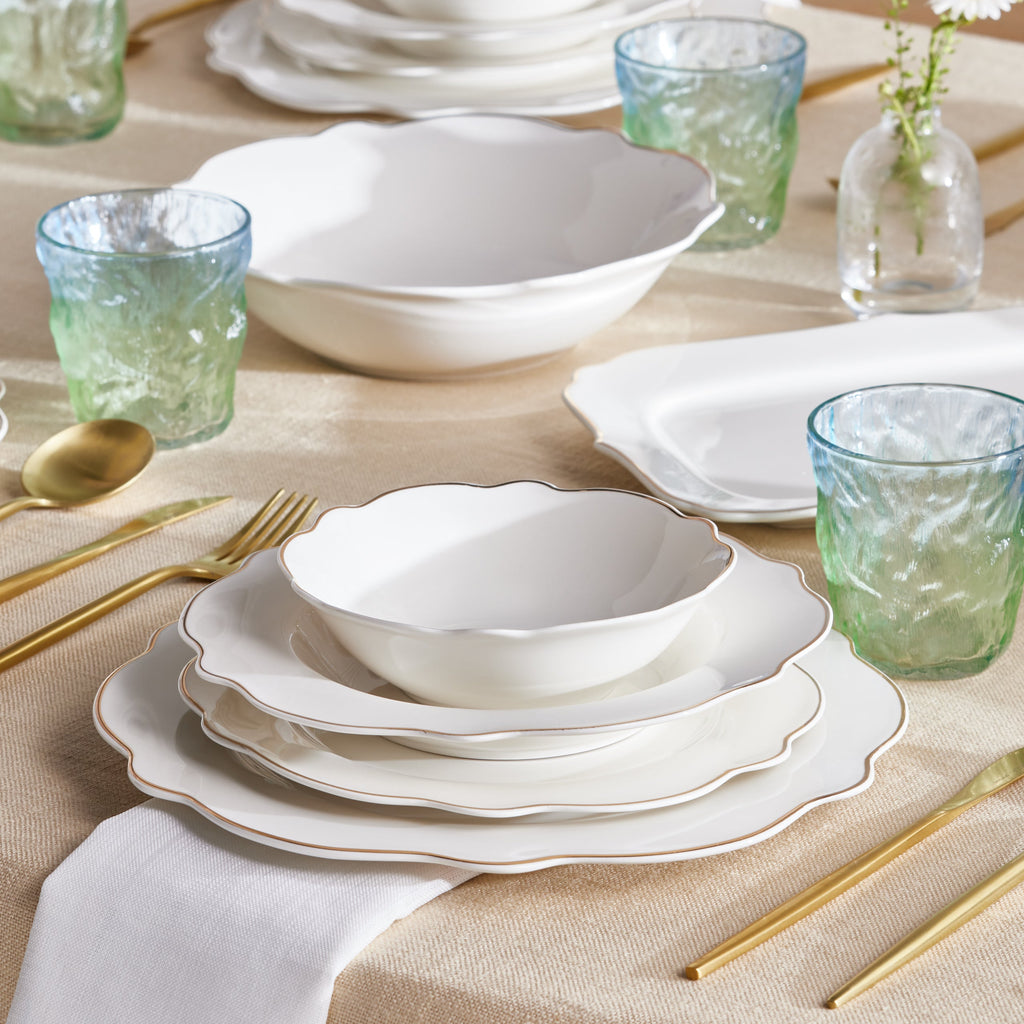 Karaca Elegance Vera 59 Pièces, Service De Table Pour 12 Personnes, Gold