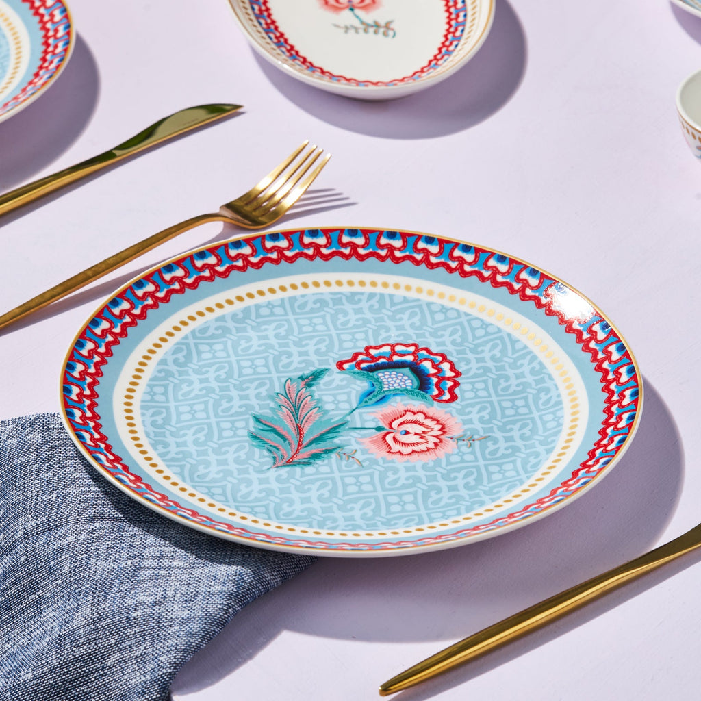 Set de Petit-Déjeuner Karaca Forever Bone Spello 26 Pièces Bleu