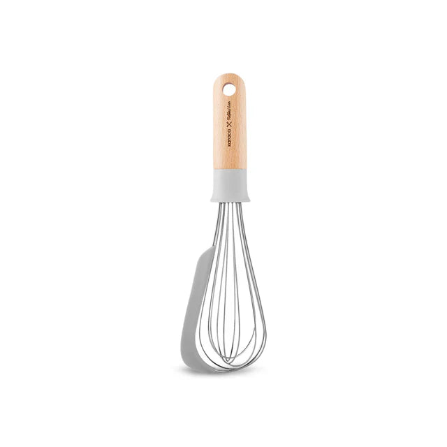 Fouet Karaca X Refika Gadgets avec manche en bois et raclette en silicone