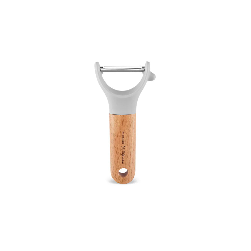 Éplucheur latéral Karaca x Refika Gadgets avec manche en bois