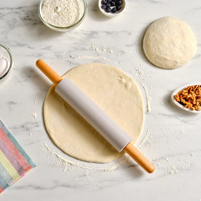 Rouleau à pâtisserie en silicone Karaca x Refika Gadgets avec manches en bois