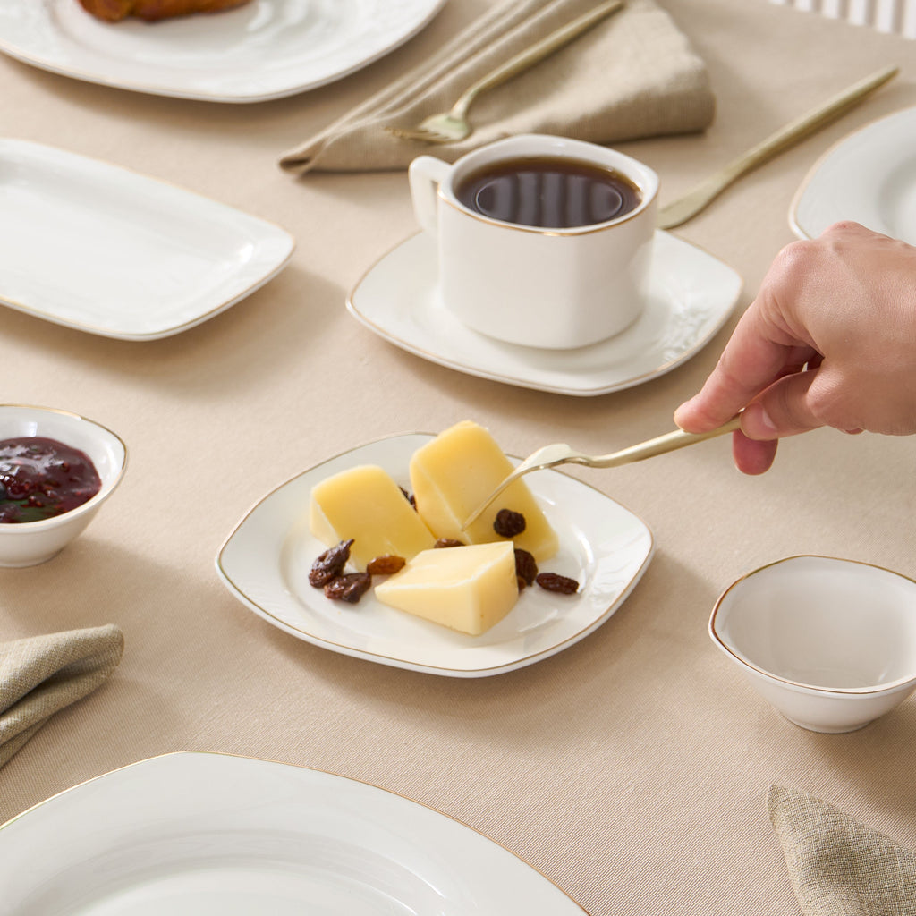 Karaca Padoca Gold Ensemble De Petit-déjeuner 26 Pièces Pour 6 Personnes