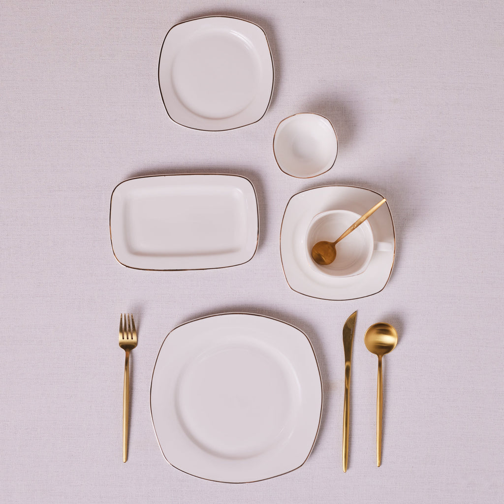 Karaca Padoca Gold Ensemble De Petit-déjeuner 26 Pièces Pour 6 Personnes