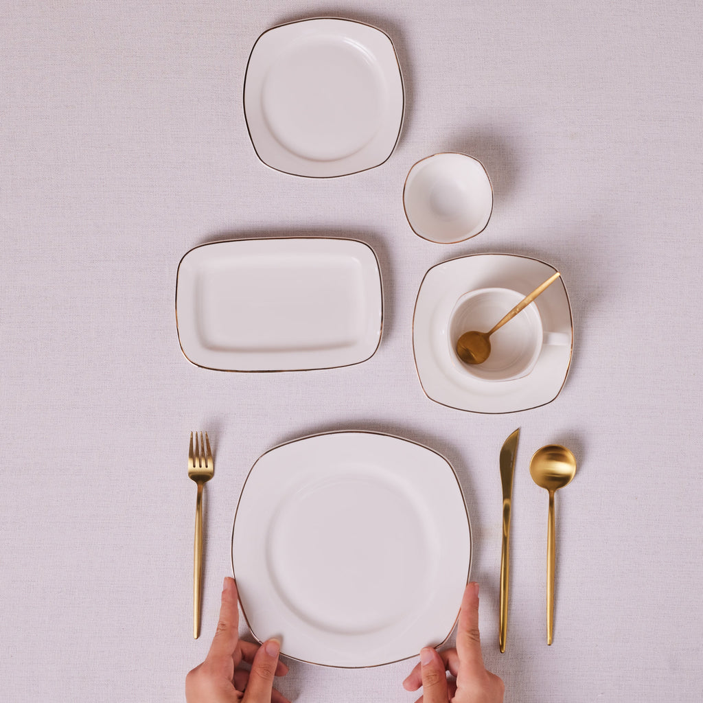 Karaca Padoca Gold Ensemble De Petit-déjeuner 26 Pièces Pour 6 Personnes