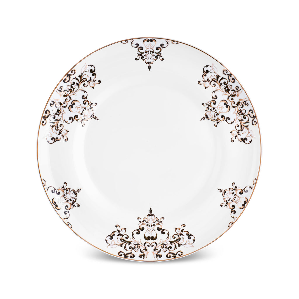 Karaca Stream Bone Andre Service de Table Noir 53 Pièces pour 12 Personnes