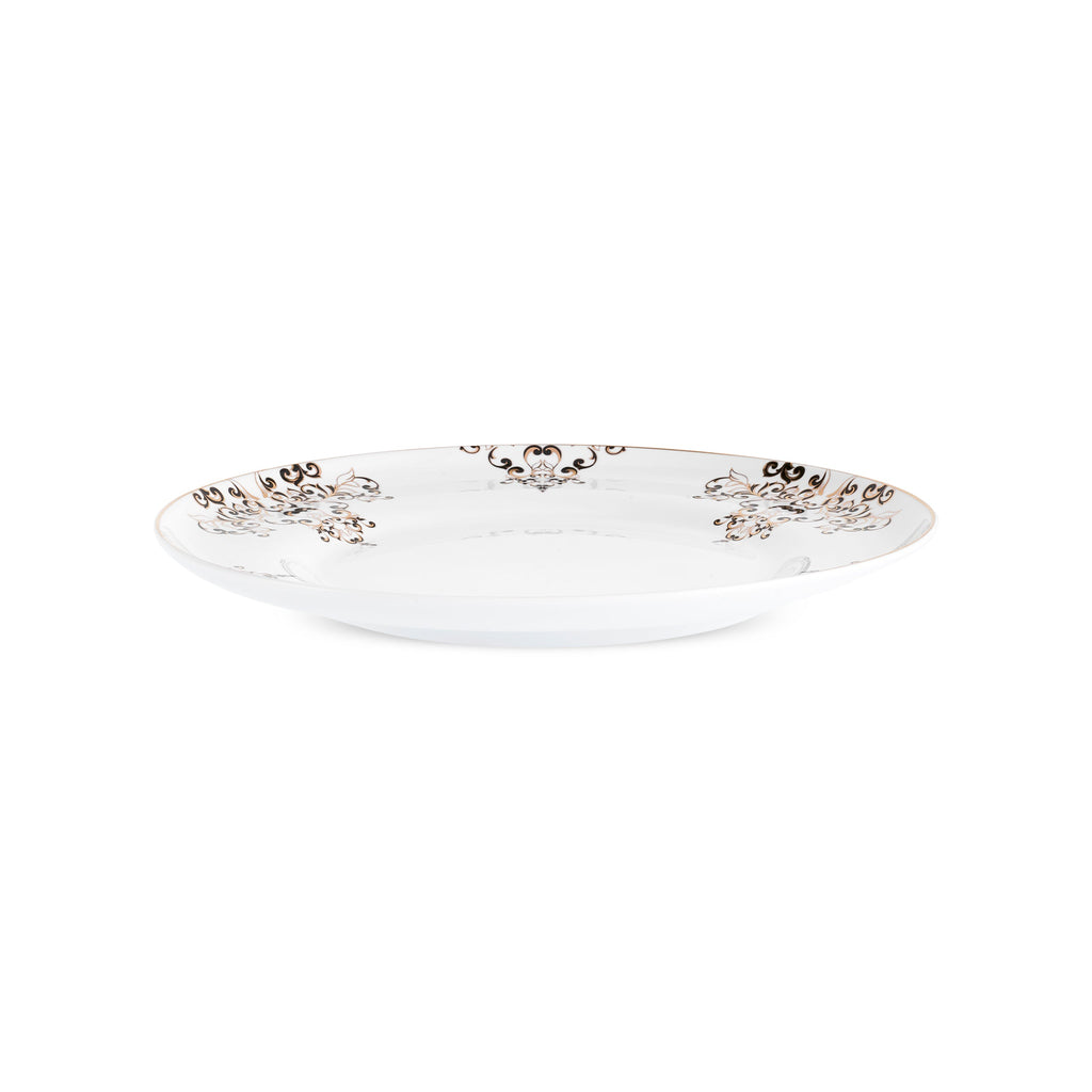 Karaca Stream Bone Andre Service de Table Noir 53 Pièces pour 12 Personnes